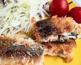 魚レシピならコレ☆鯵紫蘇チーズパン粉焼き作り方4写真