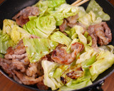 たっぷりキャベツと豚こまの生姜焼き定食🍚作り方3写真