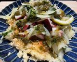 絶品！タコのポテトサラダ チミチュリソースがけ作り方6写真