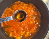 酸っぱいキムチの温かいそうめん作り方4写真