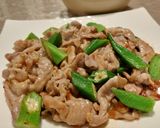夏バテ防止！ワンパン豚オクラにんにく炒め作り方7写真