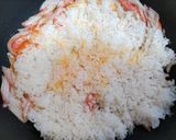 夏休み子供喜ぶ時短昼食夕飯カニカマレタス卵炒飯作り方6写真