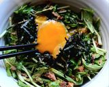 ご飯まだ？2分♪さんまの蒲焼き缶と水菜丼作り方4写真