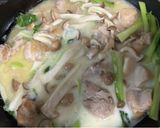 鶏肉とちんげん菜とキノコのクリーム煮作り方5写真