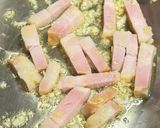 🍝茄子とベーコンのめんつゆペペロンチーノ作り方3写真