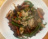 舞茸と野菜の甘辛炒め作り方10写真
