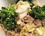 甘辛肉味噌★キャベツとブロッコリ炒め作り方4写真