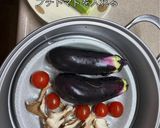 蒸し茄子と豚の醤油麹和え作り方1写真