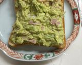 昼食に　卵とアボカドベーコンのトースト作り方10写真