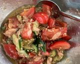混ぜるだけ！冷たいトマトそうめん作り方1写真