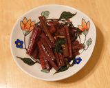 ビーツの茎のニンニク炒め作り方4写真