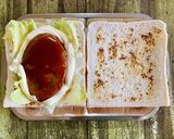 トロたまチキンハンバーグのホットサンド作り方4写真