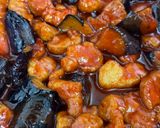 簡単　茄子と豚の甘辛丼作り方8写真