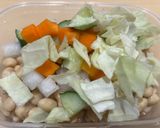 大豆ひじき野菜スティック茹で卵の謎サラダ作り方4写真