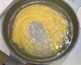ふきのとう味噌で♪わらびと小ネギのパスタ作り方1写真