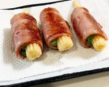 お弁当に！ヤングコーンのお花ベーコン巻き作り方6写真