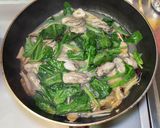 牡蠣とほうれん草とごぼうのパスタ作り方8写真