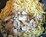 シーフードミックス和風バター醤油焼きそば作り方5写真