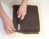 モノクロスイーツ♪ブラックロールケーキ作り方13写真