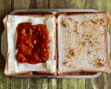 ボロネーゼと温玉チーズのホットサンド作り方2写真