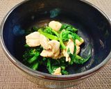 アスパラ菜と鶏胸肉のさっぱり炒め😻作り方3写真