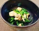 アスパラ菜と鶏胸肉のさっぱり炒め😻作り方3写真