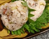 梅と大根菜のお結び作り方3写真