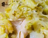 ワンパン簡単！ササミとキャベツの蒸し焼き作り方5写真