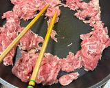 豚コマのにんにく味噌バター炒め作り方1写真