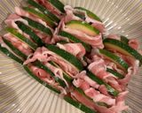 ズッキーニとバラ肉のミルフィーユ作り方3写真