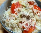 レンジで春キャベツとトマトの塩レモン蒸し作り方6写真