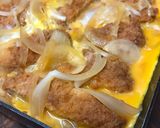 🔰ご飯が止まらない！とろ〜り豚カツロースの卵とじ作り方5写真