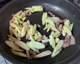まこもだけとベーコンのオイスターいしる炒め作り方3写真