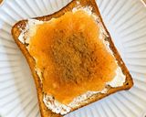 朝食ランチ♡クリームチーズとりんごジャムトースト作り方3写真