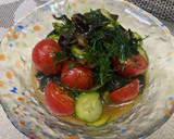 ワカメとキクラゲと夏野菜の和風のマリネ！作り方5写真
