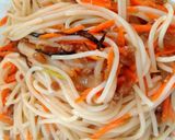 ピリ辛ソースと塩麹納豆和えパスタ作り方3写真