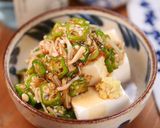 冷奴😋🍺オクラとえのきの生姜おかか和え♪作り方5写真