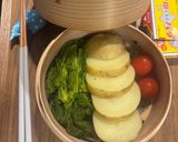 🌟[簡単]新じゃがと菜の花のセイロ蒸し作り方3写真