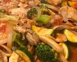 鶏肉と野菜のカポナータ風トマト炒め作り方4写真