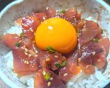 ワラサの尾の身でユッケ丼作り方3写真