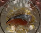 朝5分！塩鮭と白菜のとろとろレンジ蒸し作り方2写真