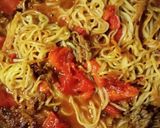 ひき肉とトマトのうま塩ソース焼きそば作り方7写真