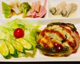 野菜チーズONバーグ！作り方5写真