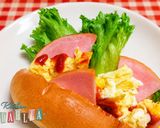 コンソメふわたまご🍳昔のハムエッグロール和製洋食作り方4写真