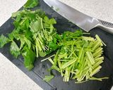 湯通し三つ葉と焼き海苔のナムル作り方1写真