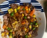 レンジ中華風梅トマトシーフード炒飯弁当作り方5写真