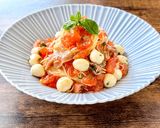 95℃「出汁しょうゆ」トマト冷製パスタ作り方57写真