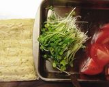ひき肉とトマトのうま塩ソース焼きそば作り方1写真
