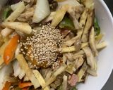 お一人様野菜たっぷりビビンバウインナー丼作り方21写真