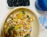 混ぜるだけ！揚げ玉沢庵納豆の韓国海苔巻き作り方2写真